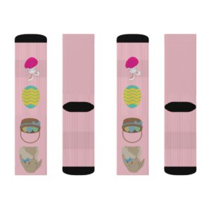 Pale Pink Easter Sublimation Socks