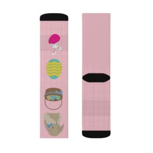 Pale Pink Easter Sublimation Socks