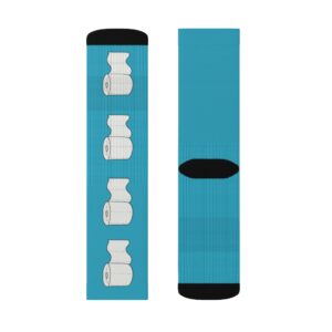 Sky Blue Toilet Paper Sublimation Socks