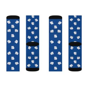 Dark Blue Toilet Paper Sublimation Socks