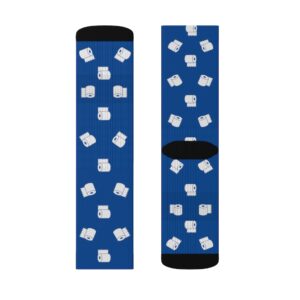 Dark Blue Toilet Paper Sublimation Socks