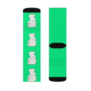 Spring Green Toilet Paper Sublimation Socks