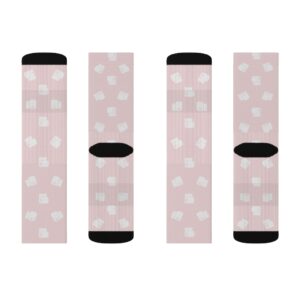 Pale Pink Toilet Paper Sublimation Socks