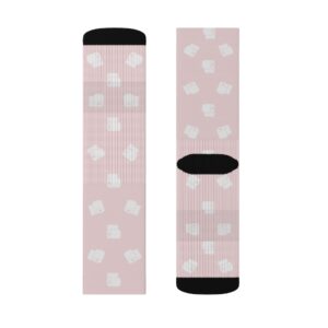 Pale Pink Toilet Paper Sublimation Socks