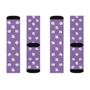 Light Purple Toilet Paper Sublimation Socks