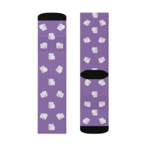 Light Purple Toilet Paper Sublimation Socks