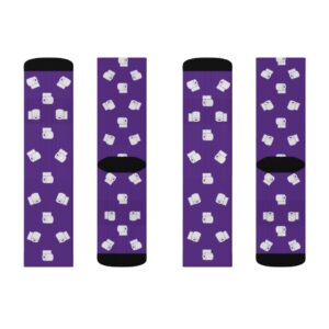 Dark Purple Toilet Paper Sublimation Socks