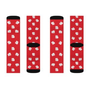 Bright Red Toilet Paper Sublimation Socks