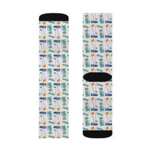 Golf Themed Socks – Golfer Gift – Loves Golf Gift – Plays Golf – Golf Player Present – Golf Accessory – Sublimation Socks