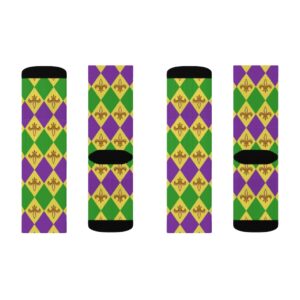 Mardi Gras Sublimation Socks