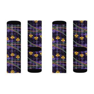 Mardi Gras Sublimation Socks