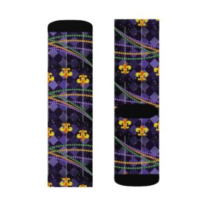 Mardi Gras Sublimation Socks