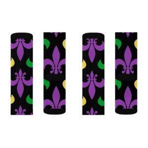 Mardi Gras Sublimation Socks