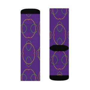 Mardi Gras Sublimation Socks