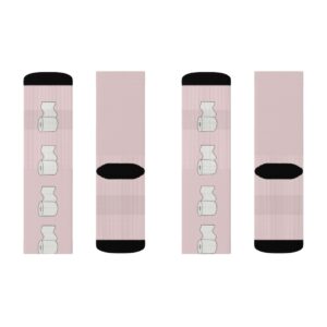 Pale Pink Toilet Paper Sublimation Socks