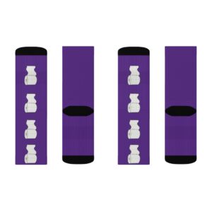 Dark Purple Toilet Paper Sublimation Socks