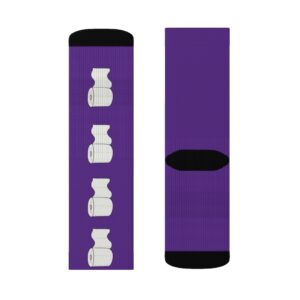 Dark Purple Toilet Paper Sublimation Socks