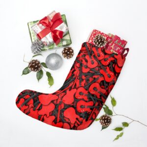 Red Guitar Christmas Stockings