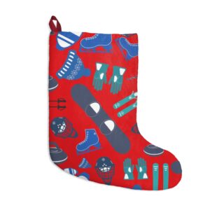 Skiing Christmas Stocking – Winter Sport – Ski Lover – Skier – Loves to Ski – Snow board – Ice Skate