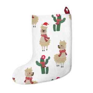 Llama Santa and Cactuses Christmas Stockings