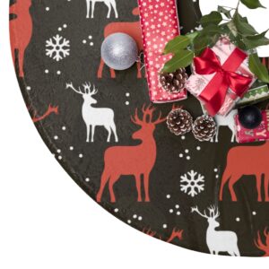 Elegant Reindeer Christmas Tree Skirt – Merry Christmas – Christmas Decor – Holiday – Classy – Fancy – Beautiful – Trendy