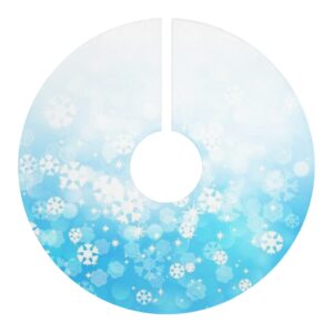 Light Blue and White Christmas Tree Skirt – Holiday – Festive – Winter Wonderland -Christmas Tree Skirt