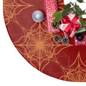 Red and Gold Elegant Christmas Tree Skirt