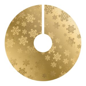 Gold Snowflake Elegant Christmas Tree Skirt