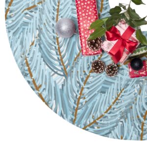 Light Blue Winter Wonderland Elegant Christmas Tree Skirt