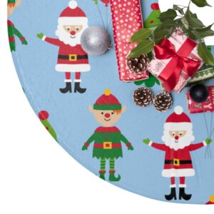 Christmas Tree Santa Claus Elf Elves Christmas Tree Skirts