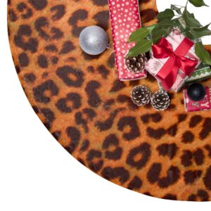 Leopard Holiday Animal Print Christmas Tree Skirts