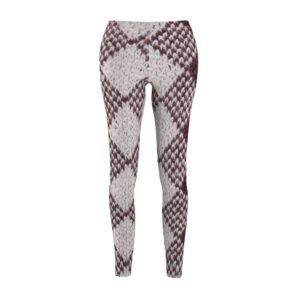 Diamond Plaid Women’s Cut & Sew Casual Leggings