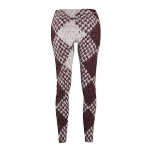 Diamond Plaid Women’s Cut & Sew Casual Leggings