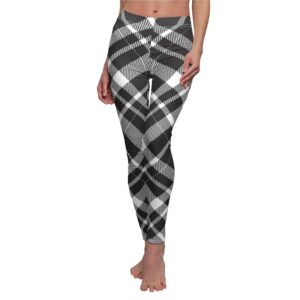 Plaid Women’s Cut & Sew Casual Leggings