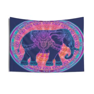 Mandala Elephant Indoor Wall Tapestries