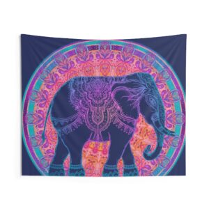 Mandala Elephant Indoor Wall Tapestries