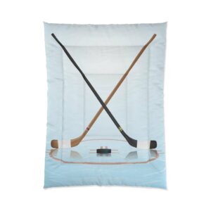 Ice Hockey Themed – Hockey Room – Hockey Gift – Hockey Decor – Hockey Lover – Comforter