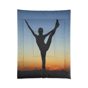 Gymnast Pose Silhouette Comforter