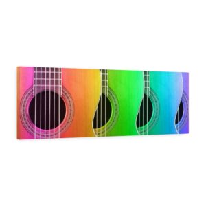 Colorful Guitars – Rainbow – Canvas Gallery Wraps