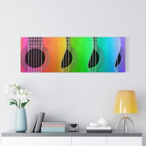 Colorful Guitars – Rainbow – Canvas Gallery Wraps