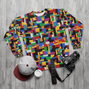 Building Blocks Themed AOP Unisex Sweatshirt