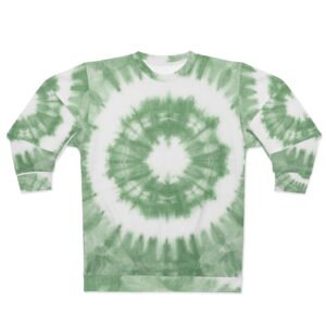 Green tie dye all over print AOP Unisex Sweatshirt