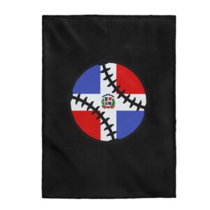 Dominican Baseball Velveteen Plush Blanket