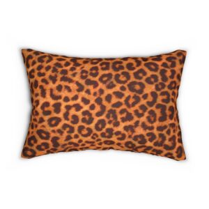 Leopard Animal Print Spun Polyester Lumbar Pillow