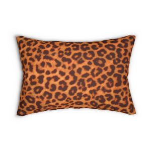 Leopard Animal Print Spun Polyester Lumbar Pillow