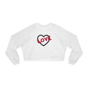 Heart, Love Women’s Cropped Fleece Pullover