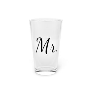 Personalized Mr. or Mrs. Pint Glass, 16oz