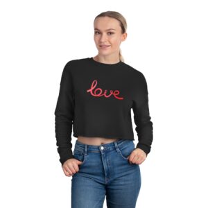 Valentine’s Day Love Women’s Cropped Sweatshirt