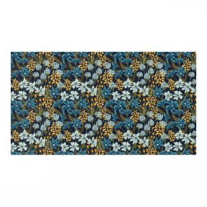 Blue and Yellow Floral Dornier Rug