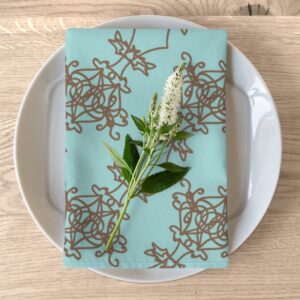 Blue Brown Design Custom Napkins